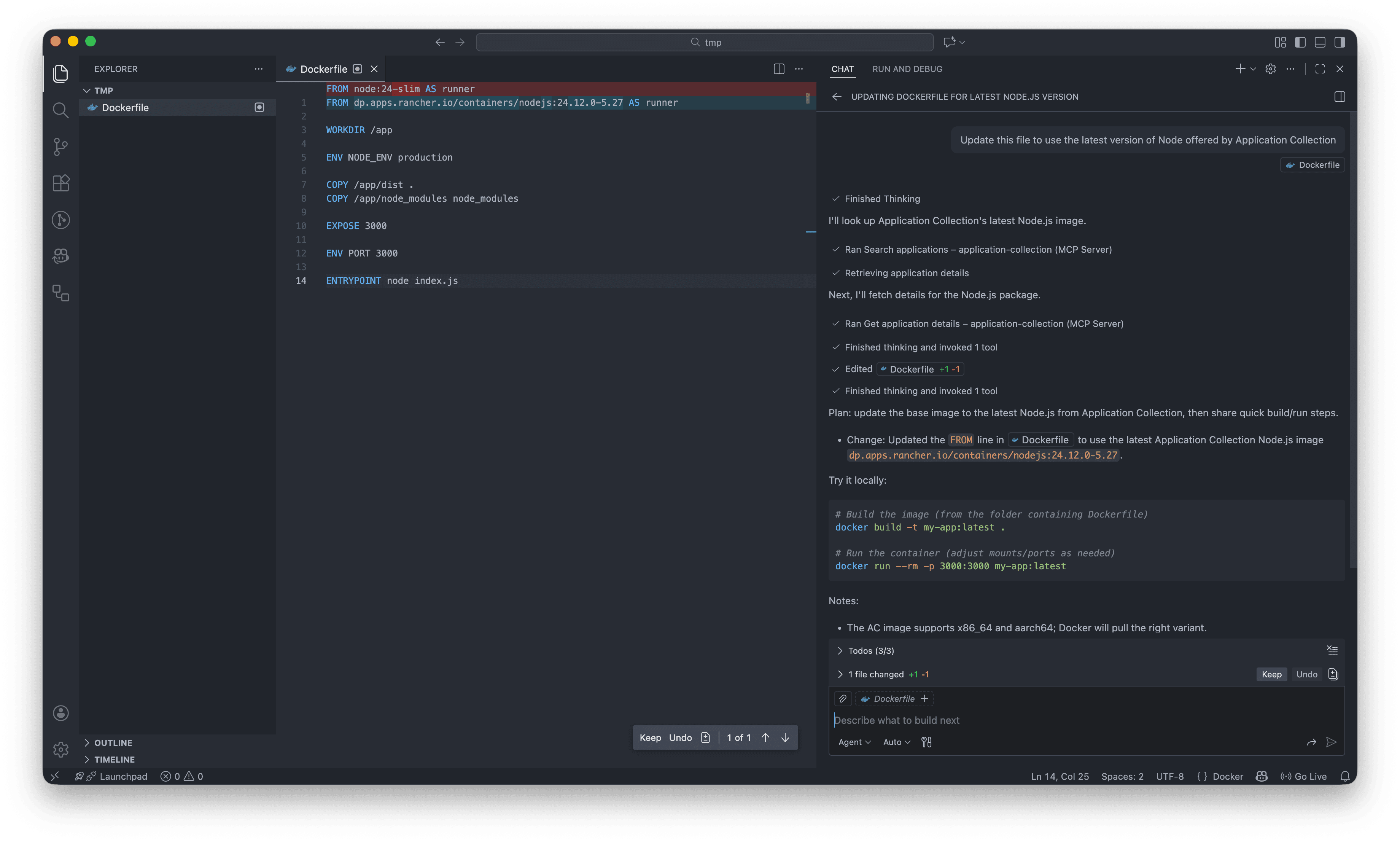 Copilot chat example